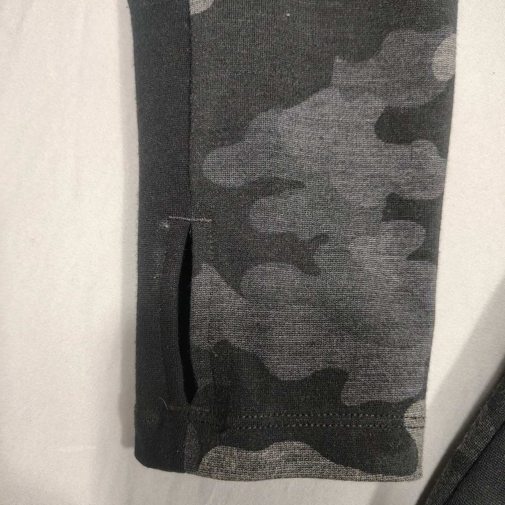Cabi Jacket Womens S Rayon Camouflage Drawstring Waist Black Grey 3911 Utility - Picture 9 of 10